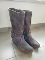 41 Plateau Stiefel Leder angeraut MANAS, bequem zu tragen Bayern - Lauingen a.d. Donau Vorschau