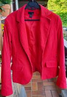 H&M Blazer, rot, Cord, Größe EUR 38 / US 8, Rückenlänge 60 cm Bayern - Miesbach Vorschau