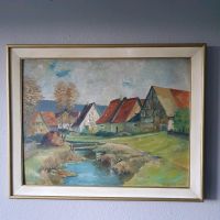 EIFEL DORF AM BACH ANTIK ÖLGEMÄLDE AUF HOLZ 105 X 85 CM W.GOEGE Nordrhein-Westfalen - Erftstadt Vorschau