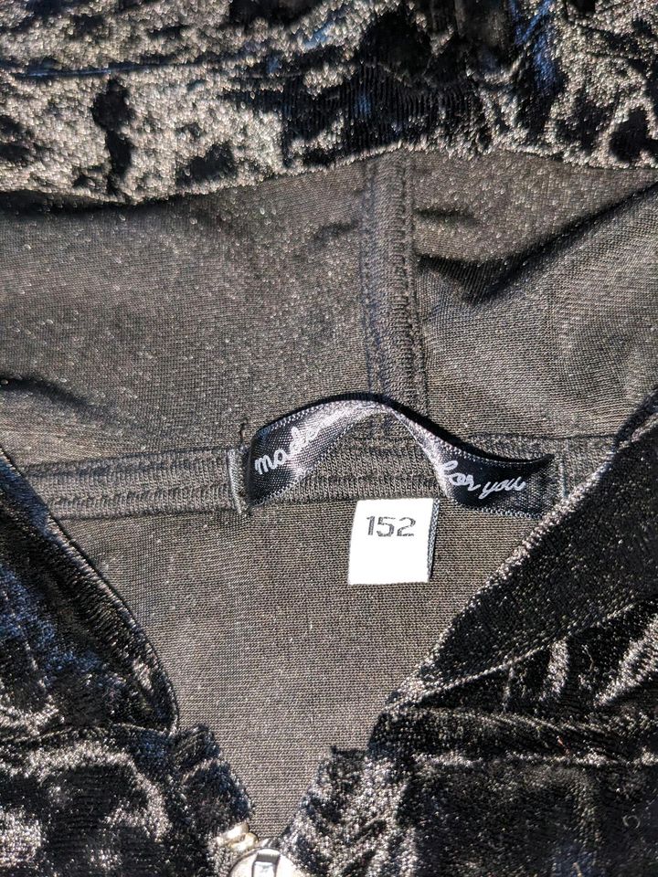 Kapuzenjacke Samt, Samtjacke schwarz Größe 152 neu in Berlin