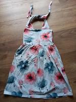 Handmade Neckholder Kleid Sommer Gr. 34 36 weiß Blumen Minikleid Hessen - Feldatal Vorschau