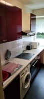 Kompakte Küche Rot Lack eine Zeile freistehend Kühlschrank Düsseldorf - Eller Vorschau