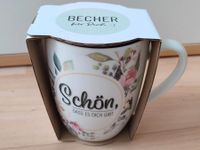 Tasse Becher Schön, dass es dich gibt Blumen Porzellan 250ml Wandsbek - Gartenstadt Vorschau