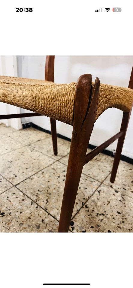 4 Arne Wahl Iversen Glyngere Chairs 60s Teak Vintage Stühle stuhl in Rodenberg