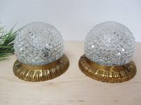 Deckenleuchte 70s, Kristallglas, Deckenlampe Goldrand, vintage Saarland - Heusweiler Vorschau