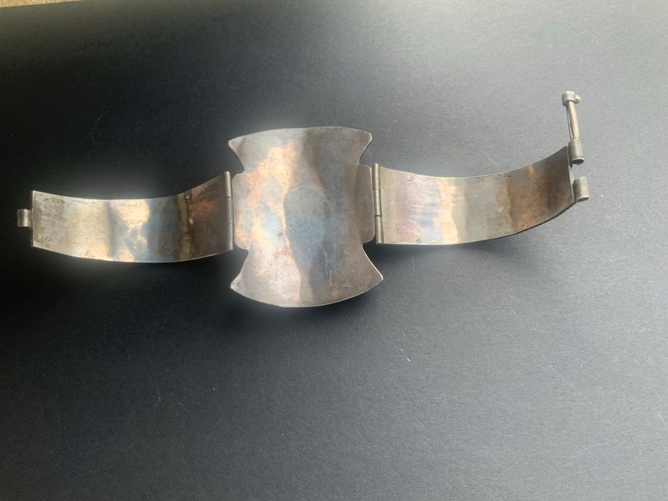 Prachtvolle Armspange/Armband Silber 835 mit 5 Türkisen Retro in Kaarst