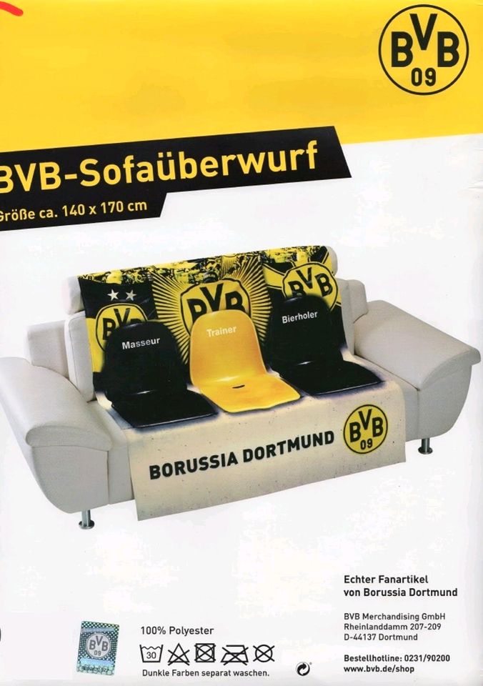 Sofaüberwurf BVB 09 in Wuppertal