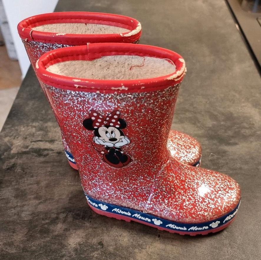 Gummistiefel Minnie Maus gefüttert glitzer in Burgstädt