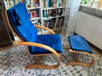 Blauer Sessel mit Beinablage Bayern - Kissing Vorschau