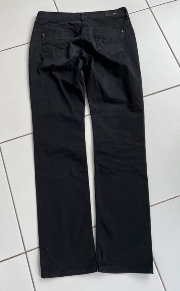 OPUS Slim Jeans EVITA Baumwoll-Mix Denim Hose Gr. 38 schwarz in Weissach