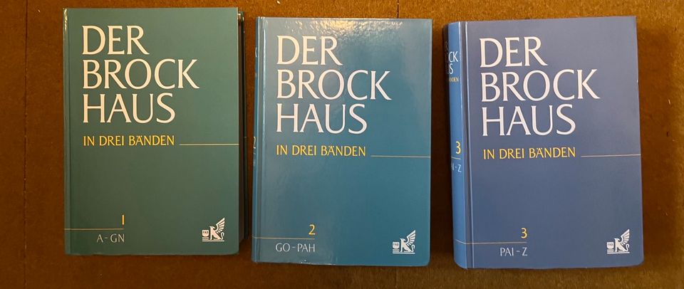 Der Brockhaus in drei Bänden Enzyklopädie in Kell am See