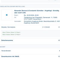 Tickets Constantin Schreiber & Alexander Stevens in Stuttgart Baden-Württemberg - Wendlingen am Neckar Vorschau