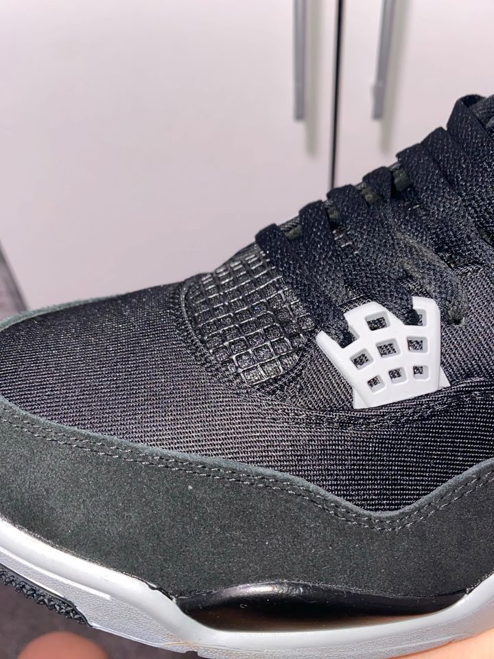 Jordan 4 Black Canvas Größe: 45 in Bad Hersfeld