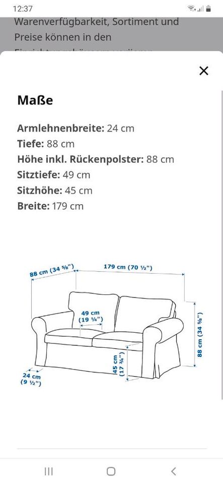 Ikea 2er Sofa (Ektorp) in Duisburg