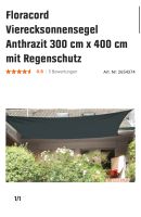 Sonnensegel 3 * 4 Meter Anthrazit Bielefeld - Joellenbeck Vorschau