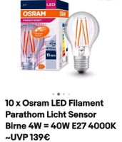 Osram® LED Leuchtmittel Neu E27 4W IP65 Sensor n.weiß NP 13,95€ Leipzig - Grünau-Ost Vorschau