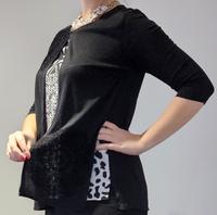 Desigual schwarz-weißes Oberteil mit schönen Mustern + Verzierung Bayern - Mömbris Vorschau