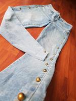 Zara Basic Slim Fit Jeans Röhrenjeans mit Metallapplikationen Burglesum - Lesum Vorschau