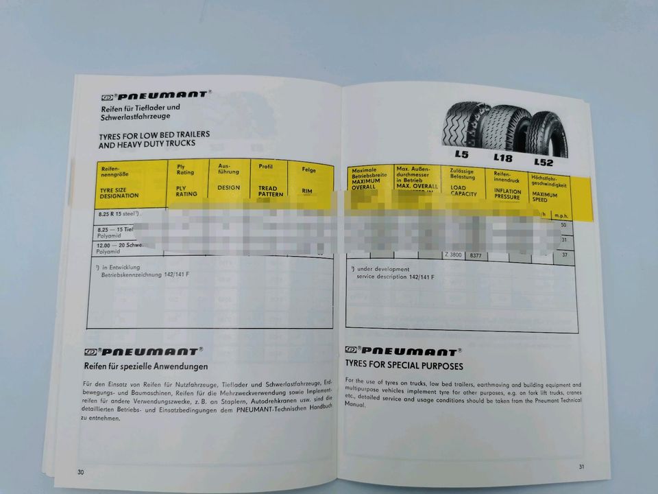 Pneumant Reifenratgeber 1989 VEB Reifenkombinat Fürstenwalde in Gera