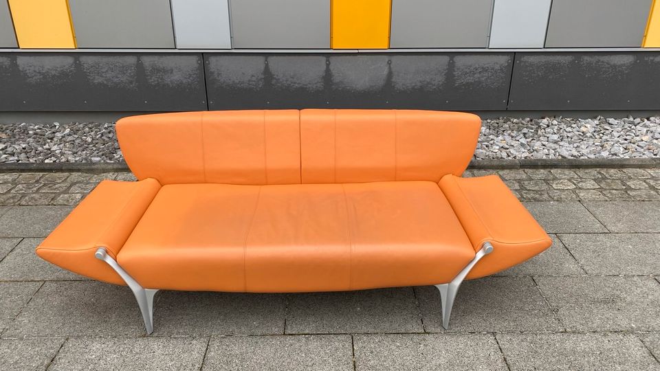 AKTION Rolf Benz Design Sofa 1600 Leder orange 2-sitzer in Dortmund