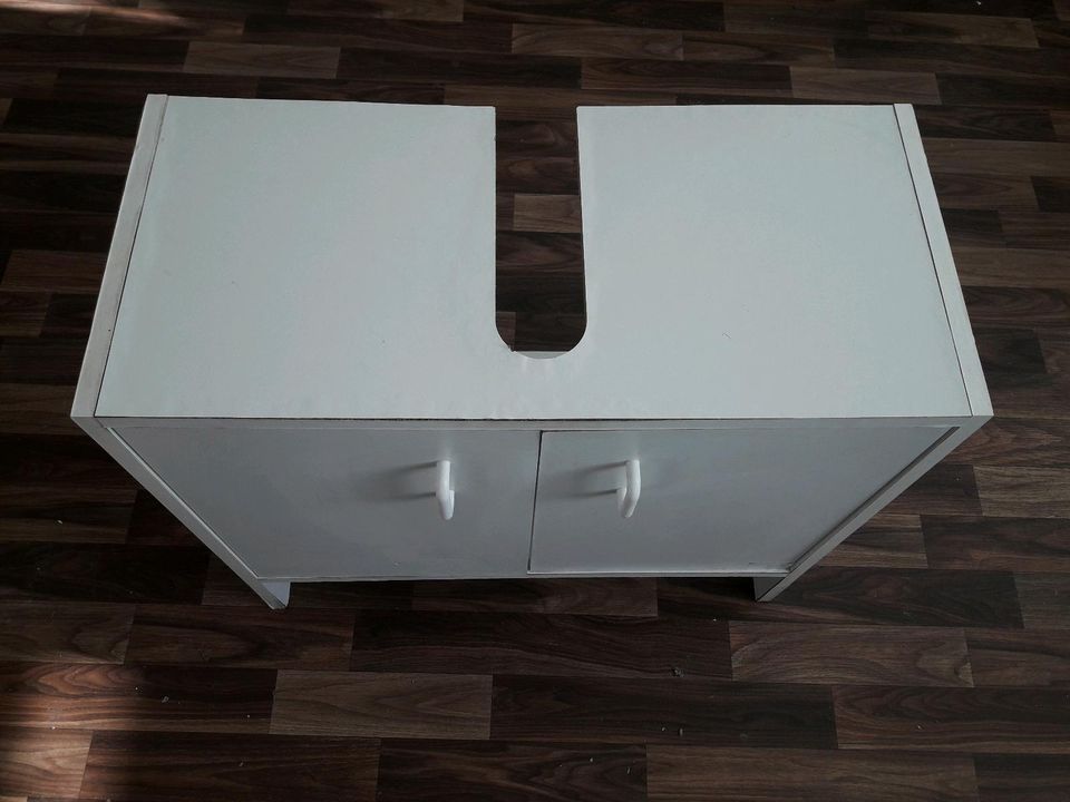 Unterschrank für Bad / Waschbecken 60 x 55 x 27,5cm 2 Türen weiss in Bochum