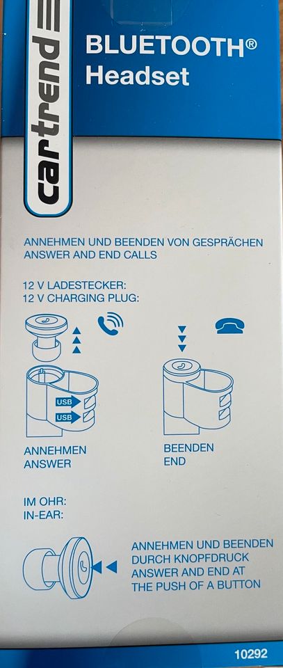 Bluetooth Headset Cartrend 2 Stück Neu in Geislingen an der Steige