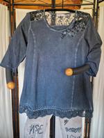 Tredy Shirt blau grau Gr. 44 A-Linie T-Shirt Lagenlook Niedersachsen - Hameln Vorschau