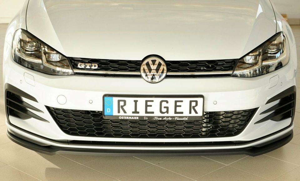 Rieger Spoilerschwert VW Golf 7 VII GTI / GTD / GTE schwarz Glanz in Bruchhausen-Vilsen