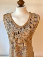 BiBA Oberteil beige hellbraun Design Blume Netz Shirt Applikation Bayern - Ustersbach Vorschau