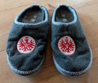 Logo Eintracht Frankfurt Fußball Hausschuhe Pantoffeln Grau 39 40 Hessen - Hohenahr Vorschau