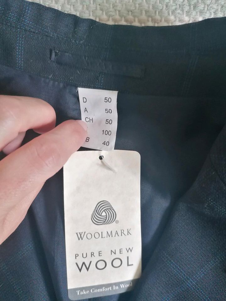 NEU Woolmark Sakko Herren Gr. 50 (Neupreis 150€ siehe letzt. Bild in Templin