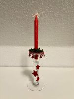 Glas Kerzenleuchter Kerzenständer Stabkerze rot Deko Weihnachten Niedersachsen - Osnabrück Vorschau