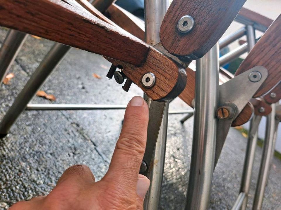 Teak Ploß Queens Garden mit Edelstahl Füßen Gartenstühle in Berlin