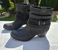 Stiefeletten schwarz Größe 40 Absatz Glitzer Schuhe Graceland Hessen - Lützelbach Vorschau
