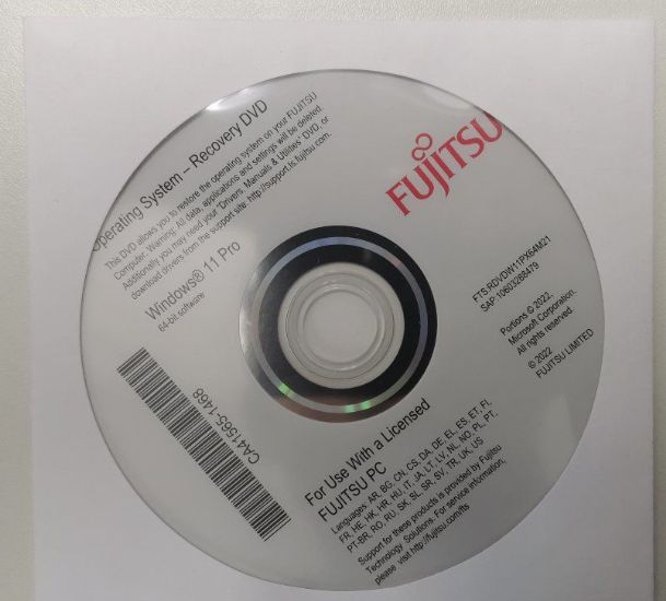Fujitsu Microsoft Windows 11 Pro Professional Recovery DVD 64-bit in Seeon