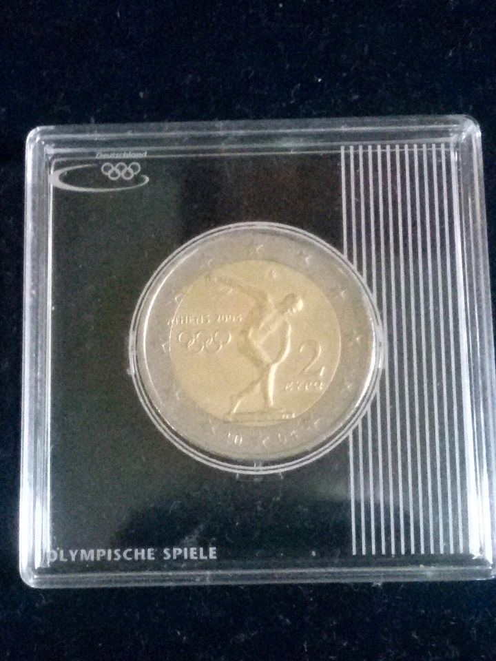 2 Euro Münze Olympia 2004 - Spiegelei in Kamp-Lintfort