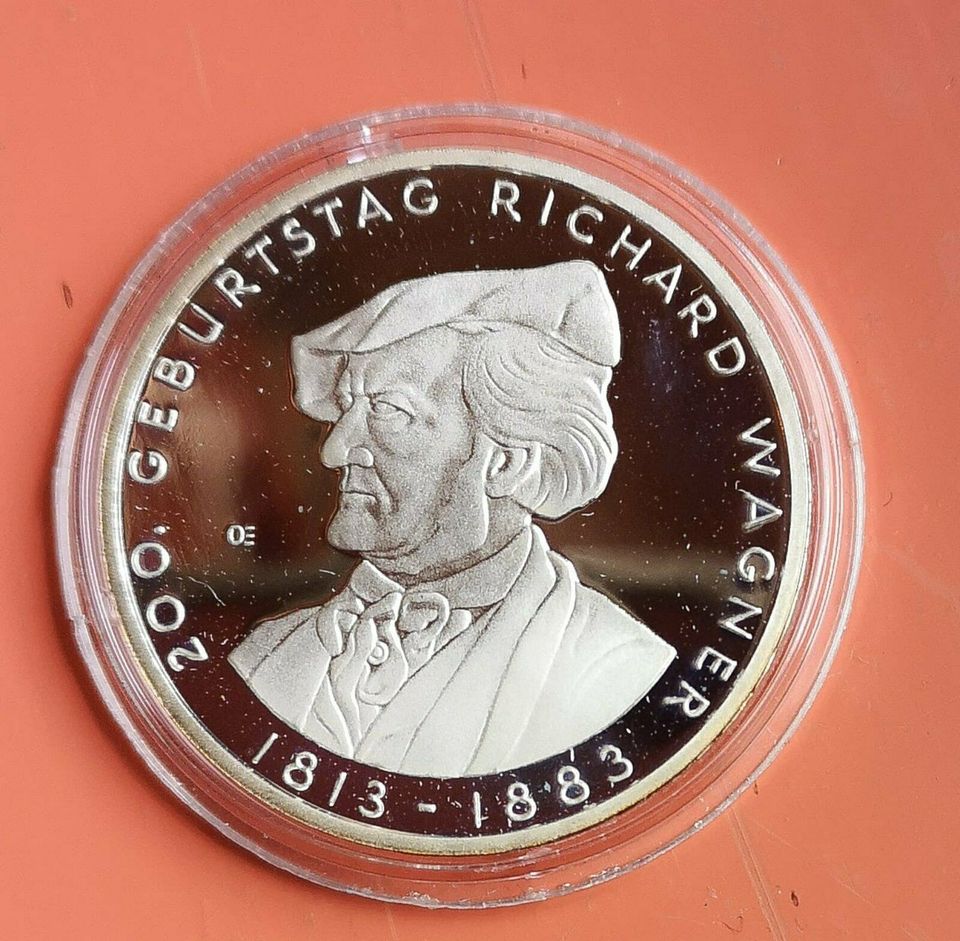 Richard Wagner Gedenkmünze silber polierte Platte 2013 Geschenk in Woltersdorf