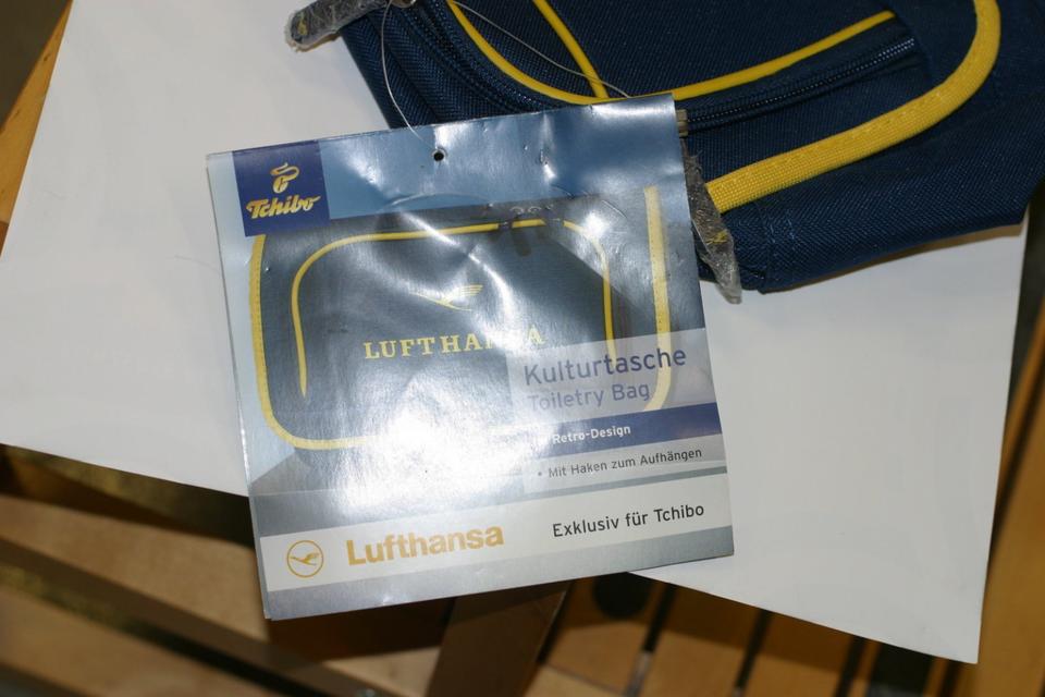 Lufthansa Kulturbeutel Kulturtasche mit Etikett - RAR Sammelstück in Bremerhaven