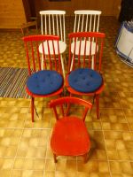 5 Stühle, rot und weiß Saarland - Riegelsberg Vorschau
