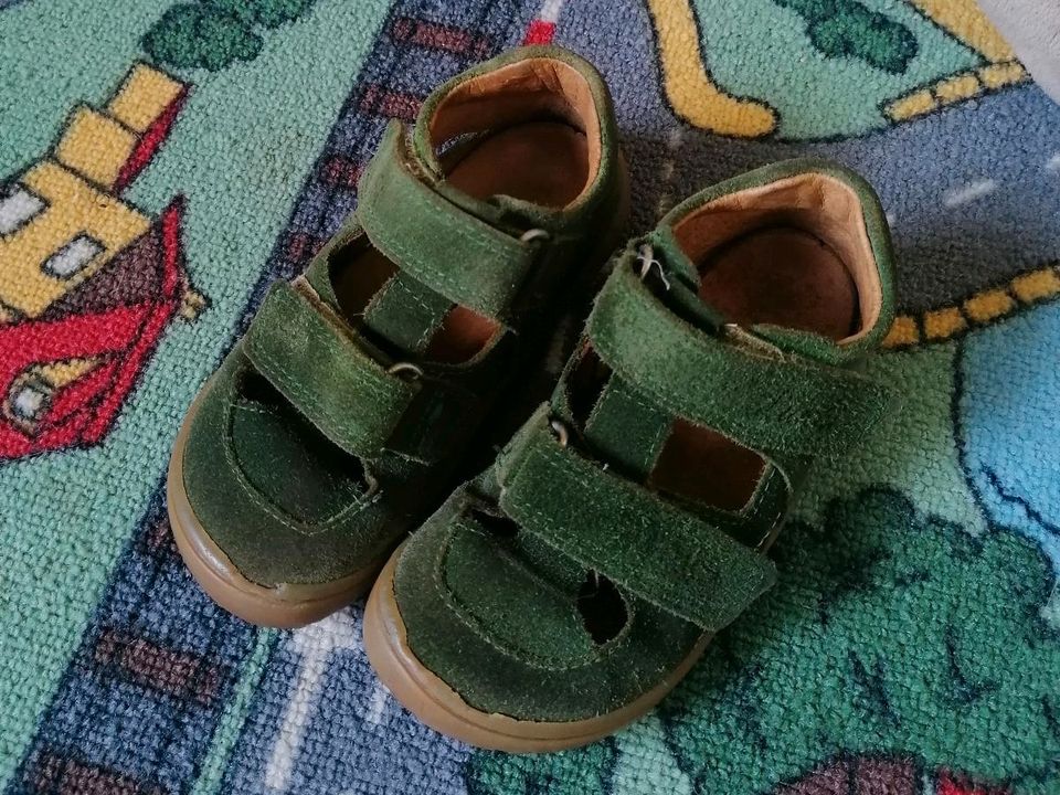 ❤️ NEUWERTIG ! Lurchi barefoot barfuß Sandalen Wildleder grün 24 in Bad Kissingen