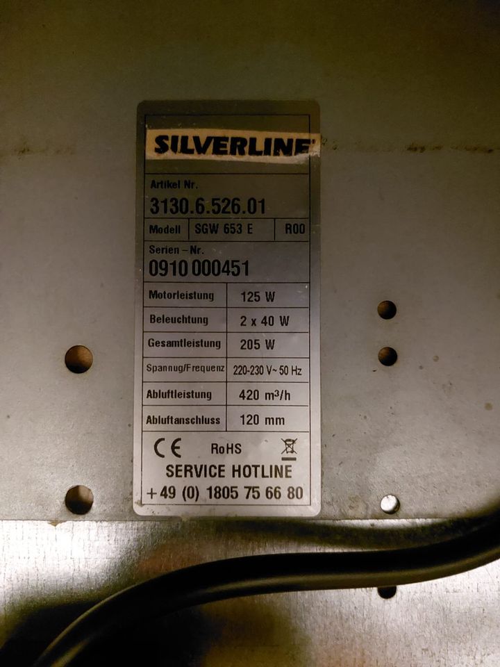 Silverline Dunstabzugshaube 205 Watt- Umluft/Abluft in Buggingen