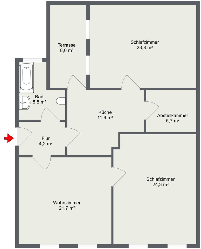 Zentrumsnahe 3-Zi.-Wohnung in Dahlen in Dahlen