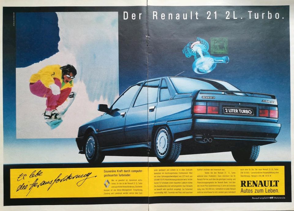 Renault 21 Reklame Berichte Turbo TXI TL Nevada GTS Symphonie in Hanau