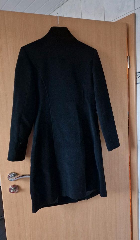 Damen Wollmantel Cashmere Gr. L, schwarz wie neu in Neuenkirchen