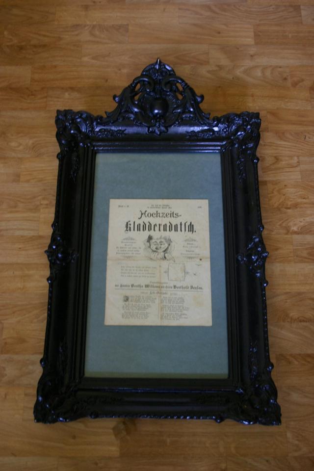 alte Bilder in antiken Bilderrahmen, Scherenschnitt in Elsfleth