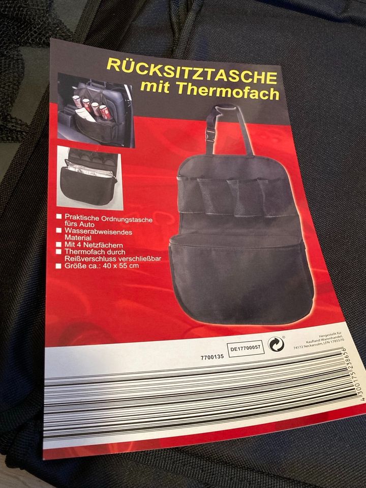 Rücksitz Tasche für Auto mit Thermofach schwarz in Eisenach