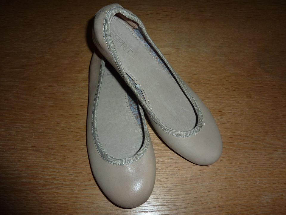 "ESPRIT" BALLERINAS - BEIGE - GR. 38 - KAUM GETRAGEN - TOP in Düsseldorf