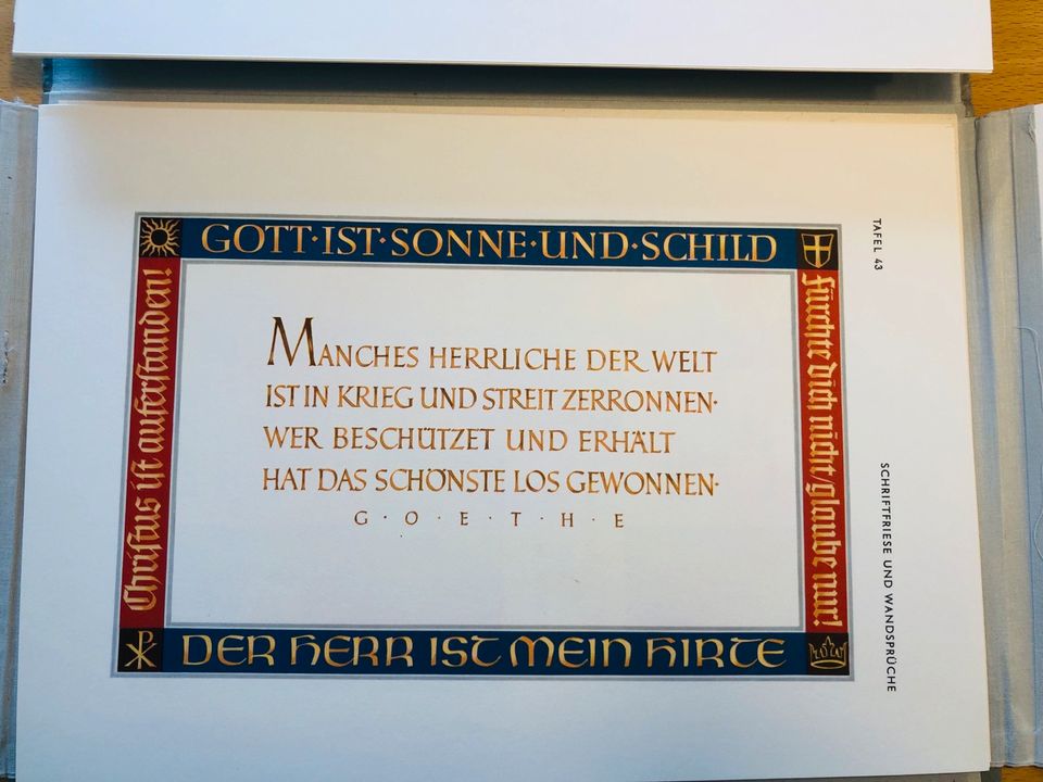 Die Schriften des Malers WalterSchenk von 1963 in Fürth