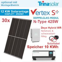 12 kWp Solaranlage komplett mit 10 kWh Solarspeicher und Wechselrichter - Not- und Ersatzstrom/fähig, PV Anlage Photovoltaikanlage Komplettsystem Solarenergie Solarpanel Photovoltaik  Inbetriebnahme Dresden - Pieschen Vorschau