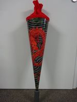 Schultüte mit rotem Drachen und Glitzer von ROTH - 70 cm - rund Rheinland-Pfalz - Nieder-Olm Vorschau